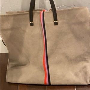 Clare V- striped suede tote